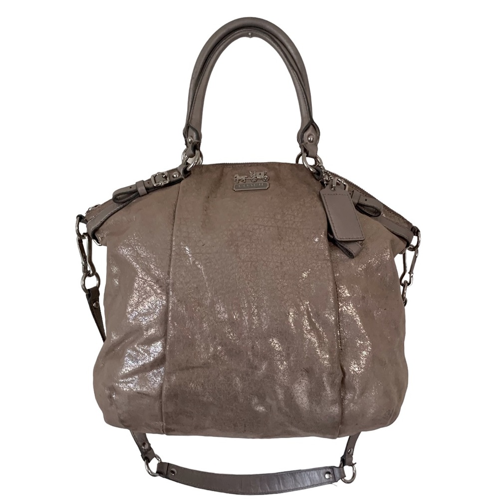 COACH MADISON SOPHIA METALLIC SATCHEL BAG - Picture 1 of 16